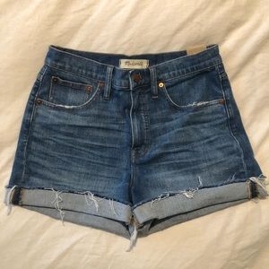 NWT Madewell High Rise Denim shorts size 27